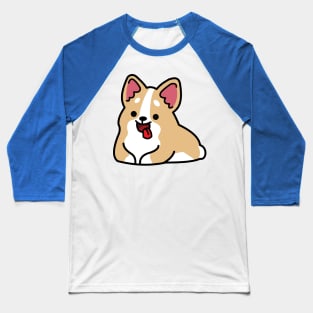 Corgi Sit Down Baseball T-Shirt